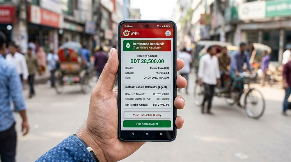 bKash and Nagad Remittance and Cashout Charge Calculator - বিকাশ নগদ রেমিট্যান্স ক্যাশআউট হিসাব